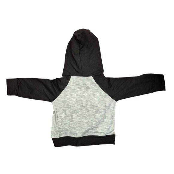 Whimsical Farm Friends Raglan Hoodie For Toddlers Black & Gray - Picture 3 of 3